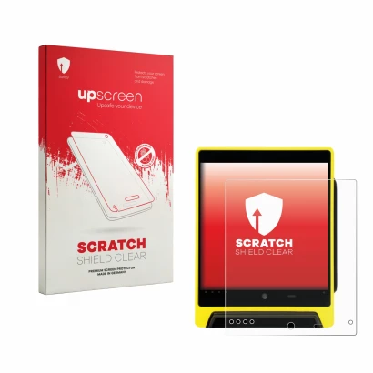Front side of a product packaging with the brand logo upscreen. Next to it is the device Nayax VPOS Media 4 shown with the cor