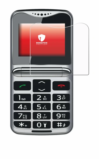 Image of the device bea-fon Fold 10 LTE with a wide variety of screen protectors.