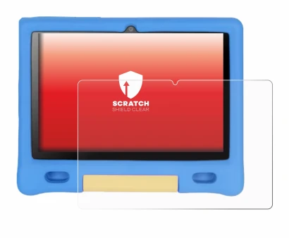 Image of the device Bufo Kids Tablet 10.1" with a wide variety of screen protectors.