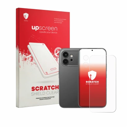 Front side of a product packaging with the brand logo upscreen. Next to it is the device Honor 600 (Front+Camera) shown with t