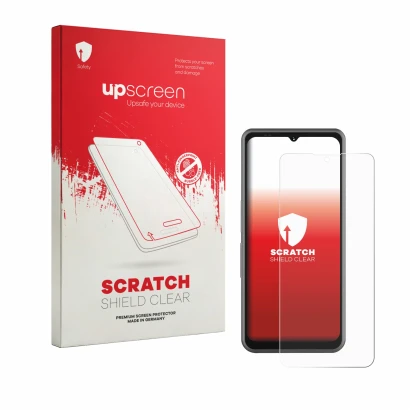 Front side of a product packaging with the brand logo upscreen. Next to it is the device Sonim XP Pro E shown with the corresp