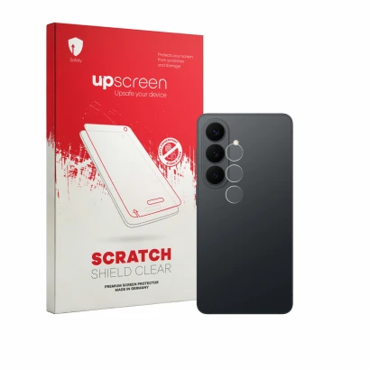 Front side of a product packaging with the brand logo upscreen. Next to it is the device Samsung Galaxy S26 Enterprise Edition