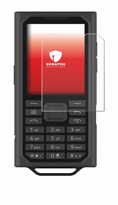 Image of the device HMD Terra M with a wide variety of screen protectors.