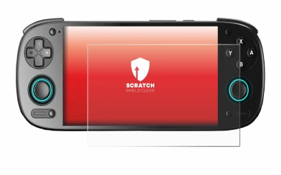 Image of the device Retroid Pocket 5 with a wide variety of screen protectors.