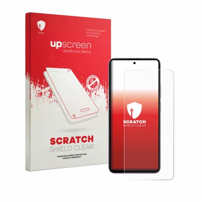 Front side of a product packaging with the brand logo upscreen. Next to it is the device HMD Crest 2 shown with the correspond