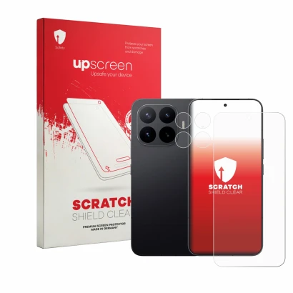 Front side of a product packaging with the brand logo upscreen. Next to it is the device Xiaomi 17T Pro (Front+Camera) shown w