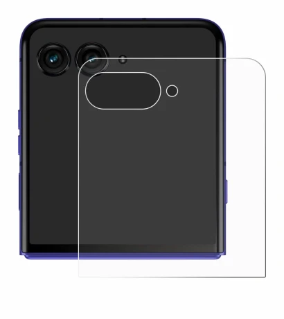 Image of the device Motorola Razr 70 Ultra (Back display) with a wide variety of screen protectors.