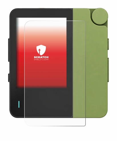 Image of the device Hiby W4 with a wide variety of screen protectors.