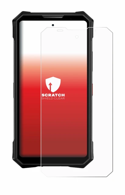 Image of the device Doogee V50 Pro with a wide variety of screen protectors.