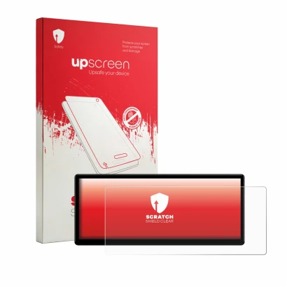 Front side of a product packaging with the brand logo upscreen. Next to it is the device Xtrons QWBX24CCB12E92 shown with the 
