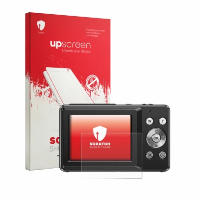 Front side of a product packaging with the brand logo upscreen. Next to it is the device IXNAIQY Vlogging Camera for Kids show