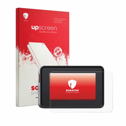Front side of a product packaging with the brand logo upscreen. Next to it is the device Vantrue Element 2 shown with the corr