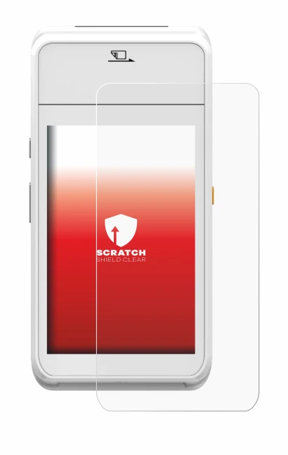 Image of the device Pax A99 with a wide variety of screen protectors.