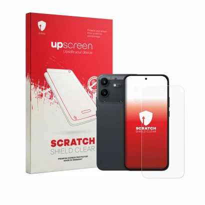 Front side of a product packaging with the brand logo upscreen. Next to it is the device Nothing Phone (4b) (Front+Camera) sho