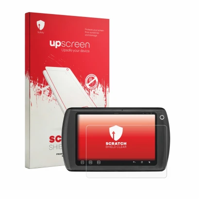 Front side of a product packaging with the brand logo upscreen. Next to it is the device Zebra ET1 shown with the correspondin