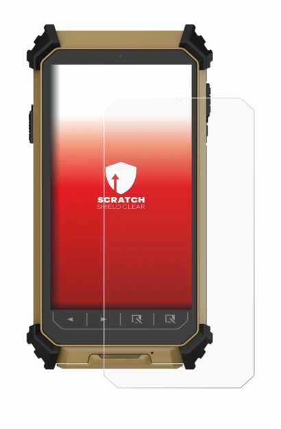 Image of the device DT Research DT361DM (portrait) with a wide variety of screen protectors.