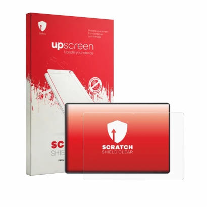Front side of a product packaging with the brand logo upscreen. Next to it is the device ASUS Pad T3201 shown with the corresp