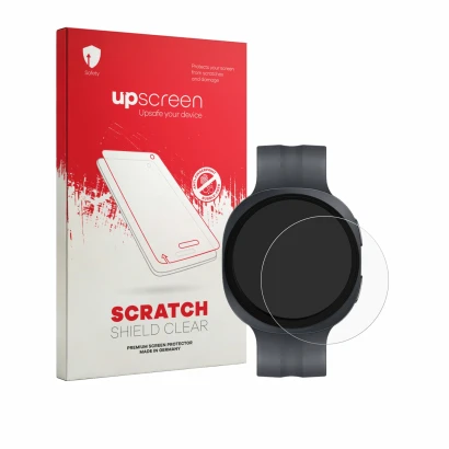 Front side of a product packaging with the brand logo upscreen. Next to it is the device Samsung Galaxy Watch 9 (44 mm) shown 