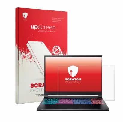 Front side of a product packaging with the brand logo upscreen. Next to it is the device Acer Nitro V16S shown with the corres