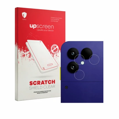 Front side of a product packaging with the brand logo upscreen. Next to it is the device Fairphone 6 Plus (ONLY Camera) shown