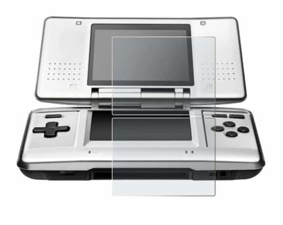 Image of the device Nintendo DS with a wide variety of screen protectors.