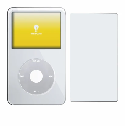 Image of the device Apple iPod Classic Video (Front+Back) with a wide variety of screen protectors.