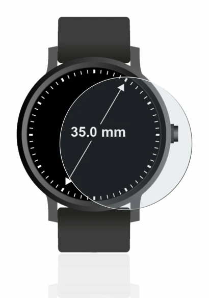 Image of the device Watches (Circular, ø: 35 mm) with a wide variety of screen protectors.