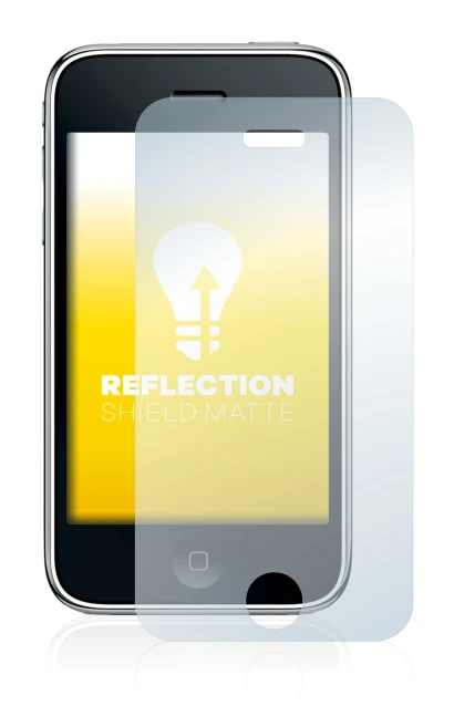 Image of the device Apple iPhone 3GS with a wide variety of screen protectors.