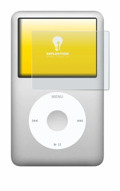 Image of the device Apple iPod classic 160 GB (7th Gen.) with a wide variety of screen protectors.