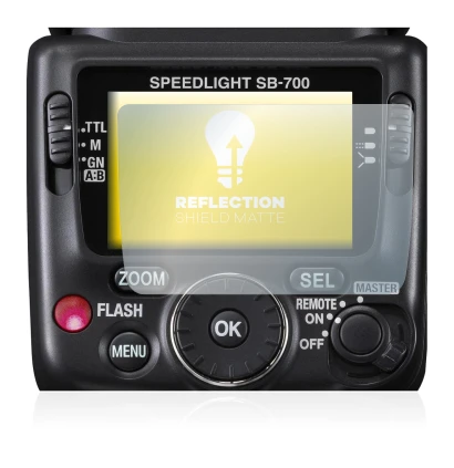 Image of the device Nikon SB-700 with a wide variety of screen protectors.