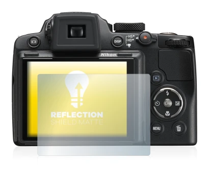 Image of the device Nikon Coolpix P500 with a wide variety of screen protectors.