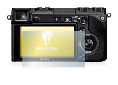 Image of the device Sony Alpha NEX-7 with a wide variety of screen protectors.