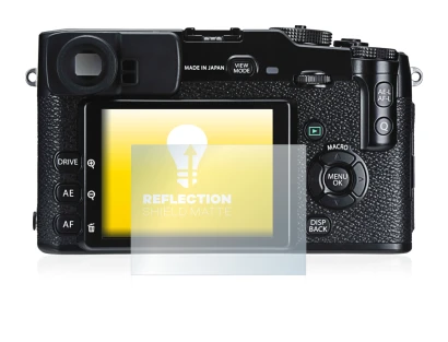 Image of the device Fujifilm X-Pro1 with a wide variety of screen protectors.