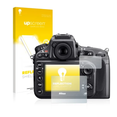 Front side of a product packaging with the brand logo upscreen. Next to it is the device Nikon D800 shown with the correspondi