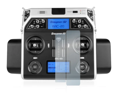 Image of the device Graupner MC-20 HoTT with a wide variety of screen protectors.