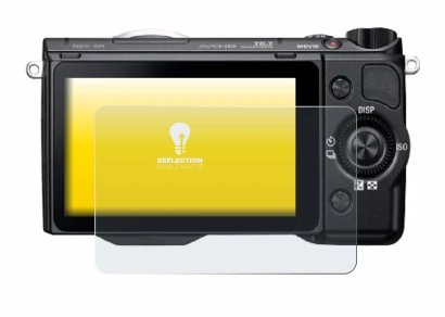 Image of the device Sony Alpha NEX-5R with a wide variety of screen protectors.