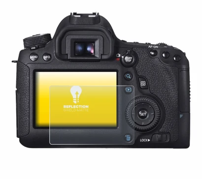 Image of the device Canon EOS 6D with a wide variety of screen protectors.