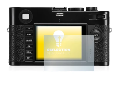 Image of the device Leica M (Typ 240) with a wide variety of screen protectors.