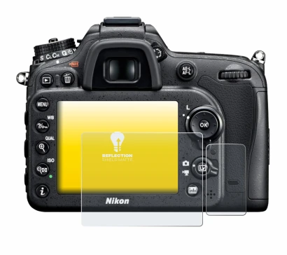 Image of the device Nikon D7100 with a wide variety of screen protectors.