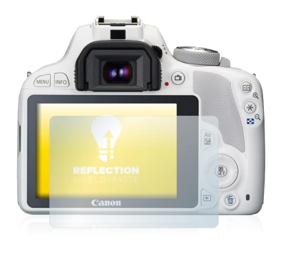 Image of the device Canon EOS 100D with a wide variety of screen protectors.