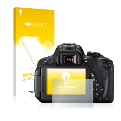 Front side of a product packaging with the brand logo upscreen. Next to it is the device Canon EOS 700D shown with the corresp