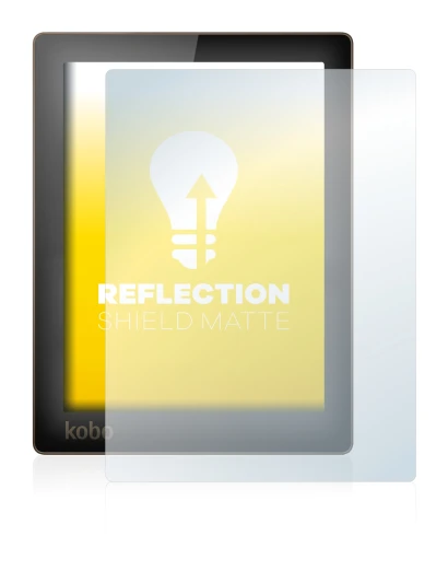 Image of the device Kobo Aura with a wide variety of screen protectors.