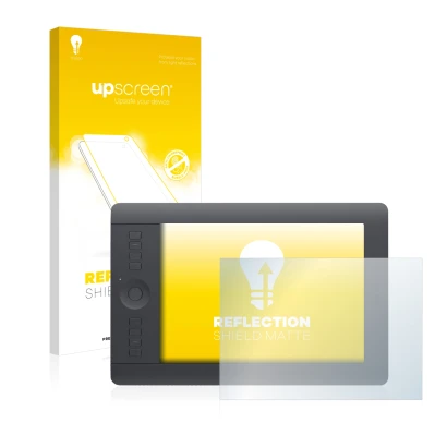 Front side of a product packaging with the brand logo upscreen. Next to it is the device Wacom Intuos Pro S shown with the cor