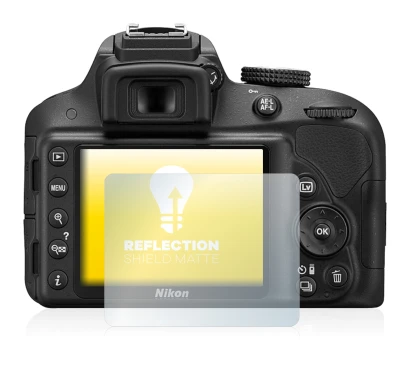 Image of the device Nikon D3300 with a wide variety of screen protectors.