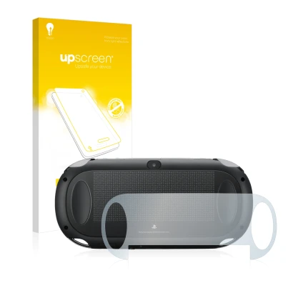 Front side of a product packaging with the brand logo upscreen. Next to it is the device Sony Playstation PCH-1000-Serie PS Vi