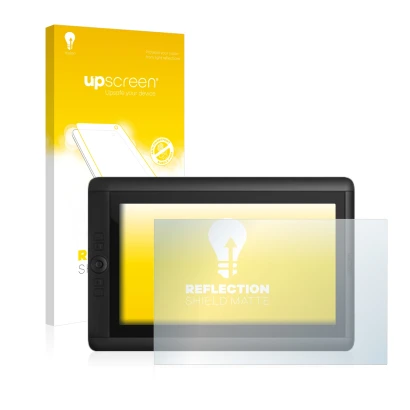 Front side of a product packaging with the brand logo upscreen. Next to it is the device Wacom Cintiq 13 HD shown with the cor