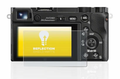 Image of the device Sony Alpha 6000 with a wide variety of screen protectors.