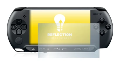 Image of the device Sony PSP 2000 with a wide variety of screen protectors.