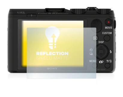 Image of the device Sony Cyber-Shot DSC-HX50 with a wide variety of screen protectors.