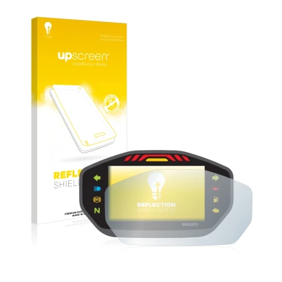 Front side of a product packaging with the brand logo upscreen. Next to it is the device Ducati Monster 1200S Colour-TFT-Displ